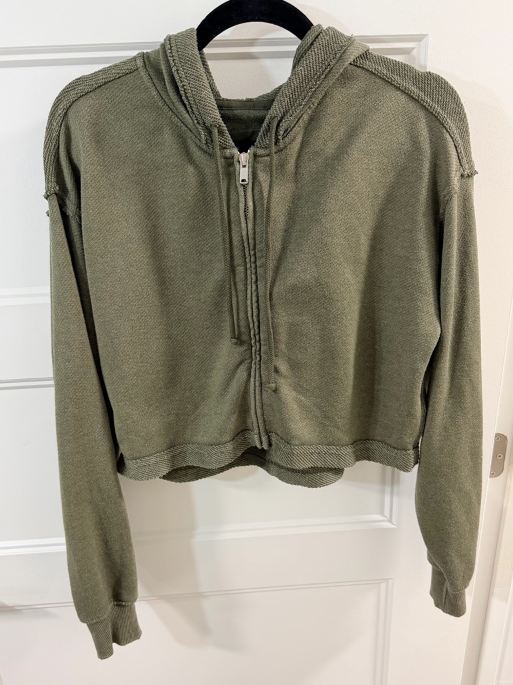Aerie Textured Cropped Hoodie